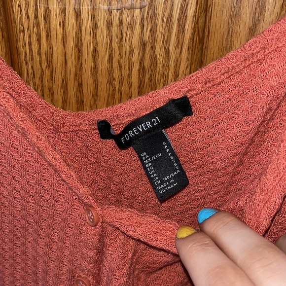 Red/orange spaghetti strap flowey top - Picture 3 of 3